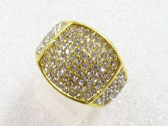 JAPANESE KIMONO / ANTIQUE CRYSTAL RING (SIZE 22)